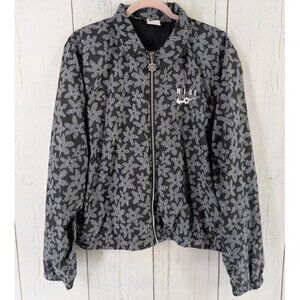 Nike Size XL Sportswear AOP Sport Daisy Black Full‎ Zip Windbreaker Jacket